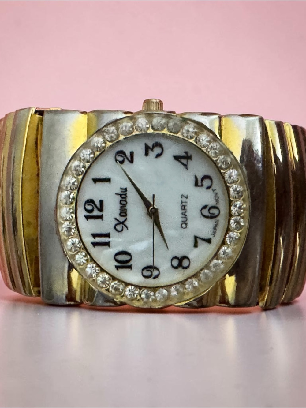 Two-Tone Crystal Accent Women’s Watch - Gold & Silver